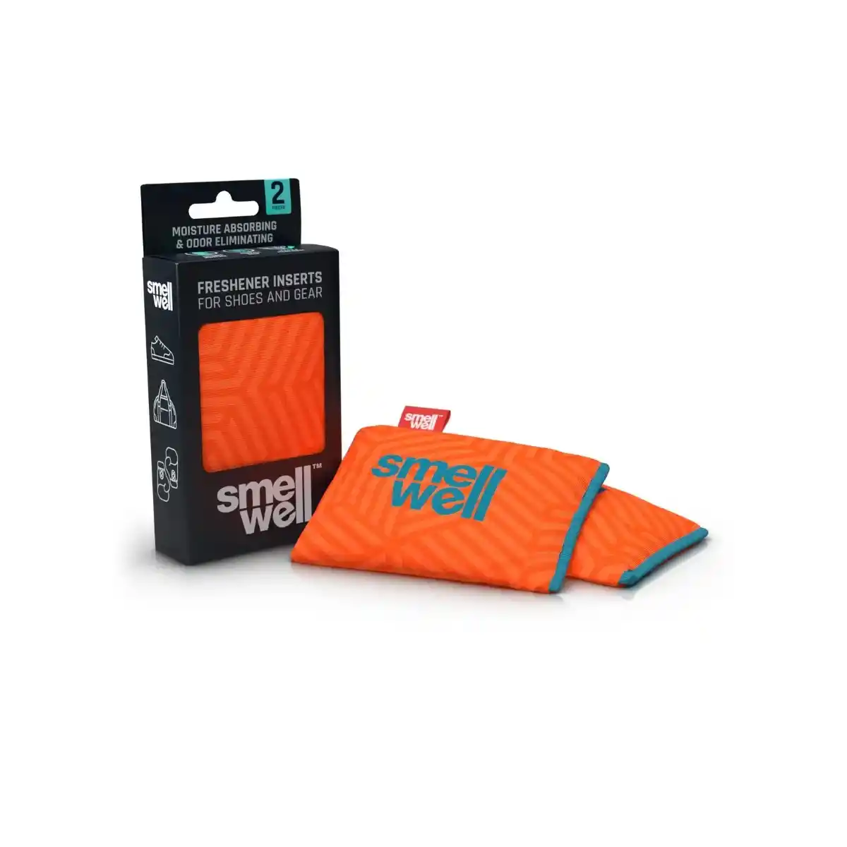 SmellWell Désodorisant Naturel Pour Chaussures - Lot De 2 - À Base De Charbon De Bambou - Efficace 6 Mois